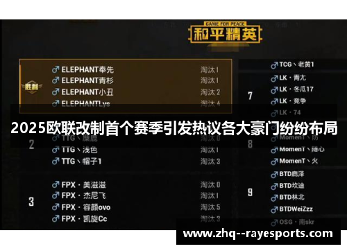 2025欧联改制首个赛季引发热议各大豪门纷纷布局